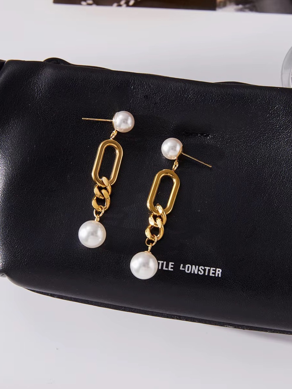 18K Gold Plated Faux Pearl Drop Earrings